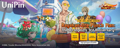 Rayakan Ulang Tahun Ke-3 One Punch Man: The Strongest!